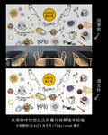 高清咖啡馆甜品店西餐厅背景墙手
