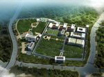 工厂规划鸟瞰建筑效果图
