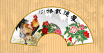 国画鸡