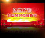 大气热烈欢迎领导莅临指导海报