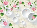 3D玫瑰花朵