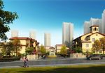 别墅入口大门建筑效果图