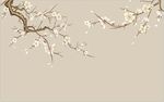 手绘梅花壁纸墙纸