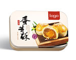 蛋黄酥包装平面展开图