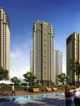 商务住宅区内庭建筑效果图
