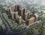 住宅区鸟瞰建筑效果图