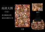 秋天落叶数码印花图案