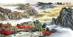 雄伟山川国画