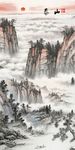 背景墙山水画