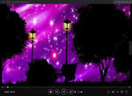 紫色城市 夜空LED 动态素材