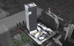 特色商务大厦鸟瞰建筑效果图