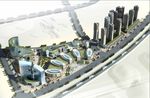 现代购物中心规划鸟瞰建筑效果图