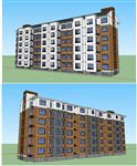 板式多层模型建筑草图大师SU模