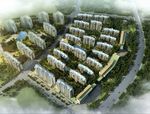 别墅住宅区鸟瞰景观效果图