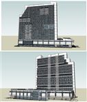 商业写字楼建筑草图大师SU模型
