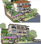 现代中式建筑草图大师SU模型