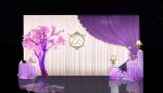 紫色婚礼留影区效果图素材