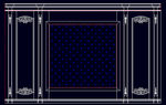 家装CAD实木背景雕花墙板