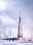 雪景时代中心建筑效果图