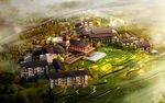 农家乐旅游休闲山庄鸟瞰建筑效果