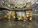 咖啡厅花店3DMAX模型效果图