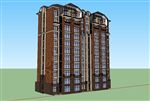 高层住宅建筑草图大师SU模型