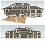 法式精品会所建筑SU模型