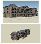 法式会所建筑草图大师SU模型