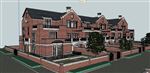 英式联排建筑草图大师SU模型