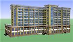 欧式办公楼建筑草图大师SU模型