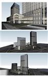 龙湖办公楼建筑草图大师SU模型