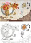 家和 牡丹 花瓶