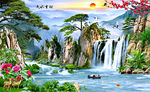 山水背景墙