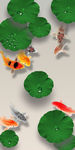 3D荷花鱼图