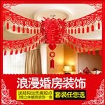 婚庆拉花婚房装饰布置主图设计