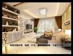 简约客厅电视背景效果图