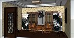 会客厅室内草图大师su模型
