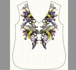 对襟花朵飞鸟字母混合时尚元素