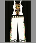 淡雅彩色花边韩版女装