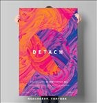 抽象绚丽音乐展板