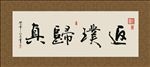 返璞归真 书法 字画 毛笔字