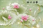 风清云静中式背景墙