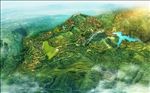 旅游景区鸟瞰图