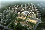 现代商场高档住宅鸟瞰建筑效果图