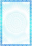 蓝雅天意 特约证书纹