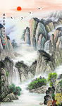 山水水墨画