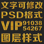 金色格子纹理psd文字样式