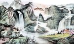 国画山水电视背景墙