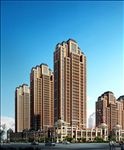 公路边住宅区建筑效果图