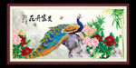 花开富贵 孔雀 牡丹